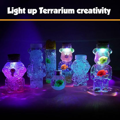 Suxkbo Terrarium Crafts Kit for Kids-5 Crafts Kits Light Up,Kids Arts and Crafts Glow in Dark Unicorn Birthday Gifts Toys for Girls Ages 5 6 7 8 9 10 Year Old for Girls Boys