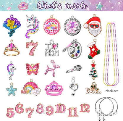 Charm Bracelet Making Kit & Unicorn/Mermaid Girl Toy- ideal Crafts for Ages 8-12 Girls who Inspire Imagination and Create Magic with Art Set and Jewelry Making Kit