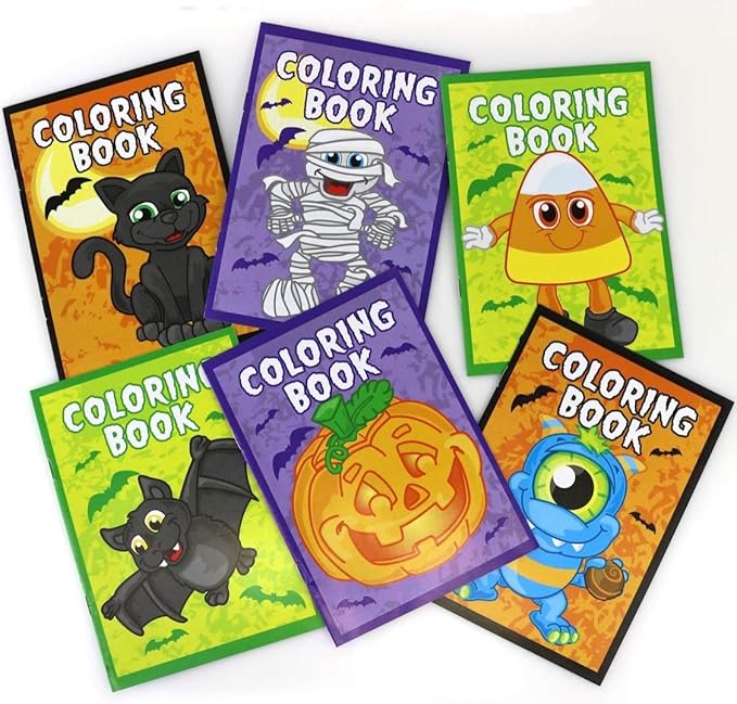 GIFTEXPRESS Pack of 72 Halloween Coloring Books for Kids