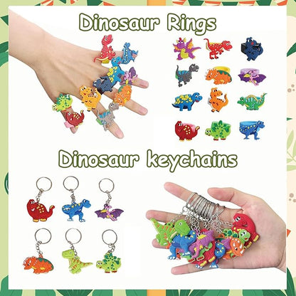 158PCS Dinosaur Party Favors 10 Types Dinosaur Birthday Party Supplies for 12 Kids Dinosaur Goodie Bags for Kids Birthday Dinosaur Gifts Bags Fillers Dinosaur Themed Party Toys