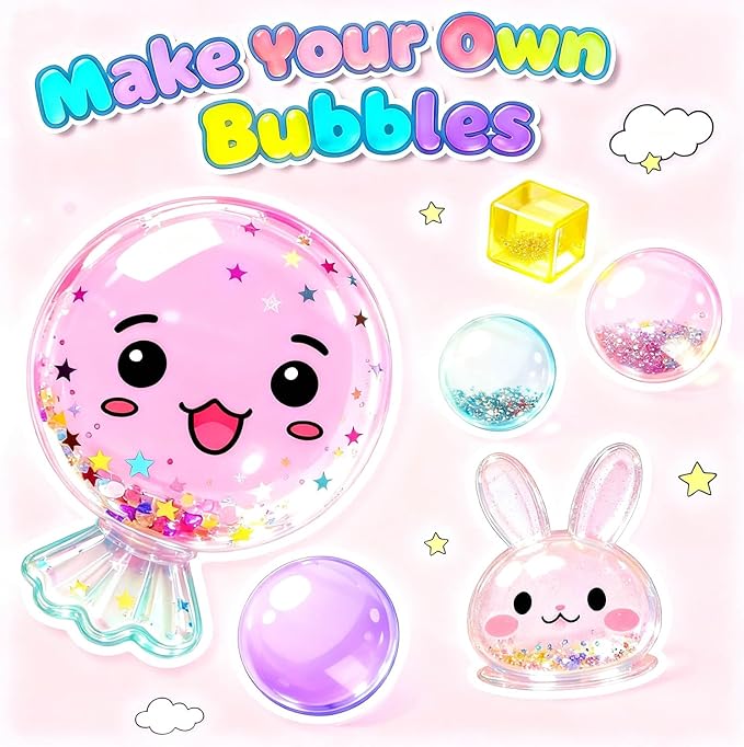 Jimcii Make Your Own Nano Tape Bubble Kit for Kids, Birthday Gifts for 4 5 6 7 8 9 10 11 12 Year Old Girls Girl Grandkids, Kids Toys for Girls 4-6 6-8 7-8 8-10 10-12