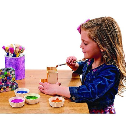 Colorations® Decorate Your Own Wooden Desktop Organizer, Set of 12, Craft for Kids, Pre-Assembled Organzier, Create Unique & Personal Designs, Fun Kids Craft Project, Craft Project for Boys & Girls