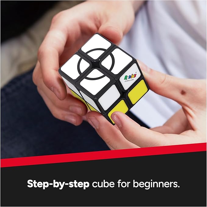 Rubik’s Cube, Apprentice, 2x2 Beginner Cube 3D Puzzle Game Stress Relief Fidget Toy Easy Activity Cube Travel Game Gift Idea, for Ages 7+