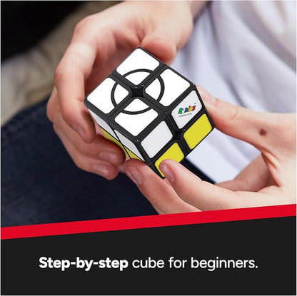 Rubik’s Cube, Apprentice, 2x2 Beginner Cube 3D Puzzle Game Stress Relief Fidget Toy Easy Activity Cube Travel Game Gift Idea, for Ages 7+