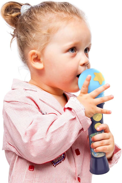 eKids Bluey Microphone Toy for Toddlers, Includes Built-in Music and Lights, Designed for Fans of Bluey Toys