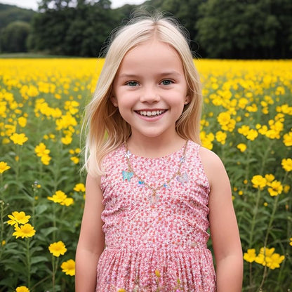 PinkSheep Toddler Jewelry Kids Jewelry Kids Necklace Choker and Bracelet 3 Pack 9pcs, Little Girls Jewelry In Box, Flower Girl Gift Kids Girls Accessories