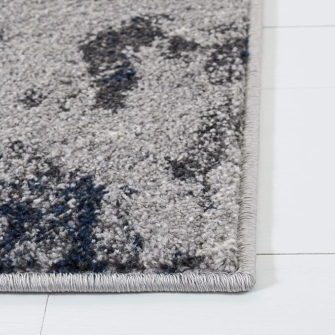SAFAVIEH Adirondack Collection Area Rug - 5'1" x 7'6", Navy & Grey, Modern Abstract Design, Non-Shedding & Easy Care, Ideal for High Traffic Areas in Living Room, Bedroom (ADR134N)