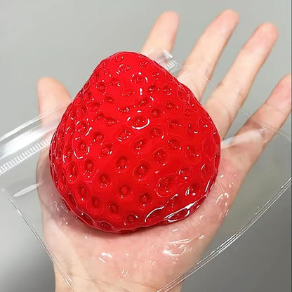 4 Packs Big Strawberry Squishy Fidget Toys Adults, Ultra Soft Sticky Stress Relief Toys Squeeze Toys for Autism, Birthday Gifts Easter Basket Stuffers Easter Gifts