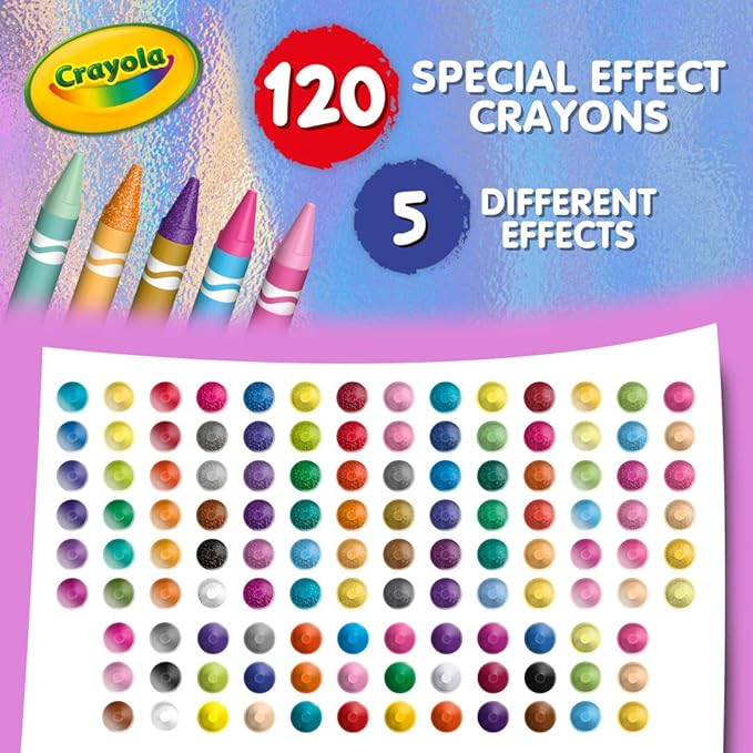 Crayola Special Effects Crayon Set - 6 Boxes of 24 Crayons, Bulk Crayons for Kids, Coloring Supplies for Arts & Crafts, Easter Basket Stuffers & Gifts [Amazon Exclusive]