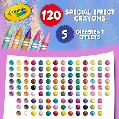 Crayola Special Effects Crayon Set - 6 Boxes of 24 Crayons, Bulk Crayons for Kids, Coloring Supplies for Arts & Crafts, Easter Basket Stuffers & Gifts [Amazon Exclusive]