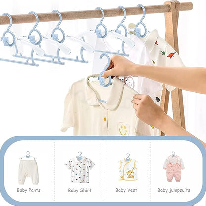 Baby Nursery Closet Hangers, Non-Slip Laundry Infant Pant Hangers for Newborn Clothes - JSF20pcs Adjustable Children Coat Hanger for Girl Boy Toddler Kids Child