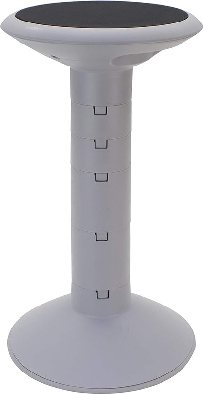 Storex Active Tilt Stool – Ergonomic Seating for Flexible Office Space and Standing Desks, Adjustable 12-24 Inch Height, Gray (00322U01C)