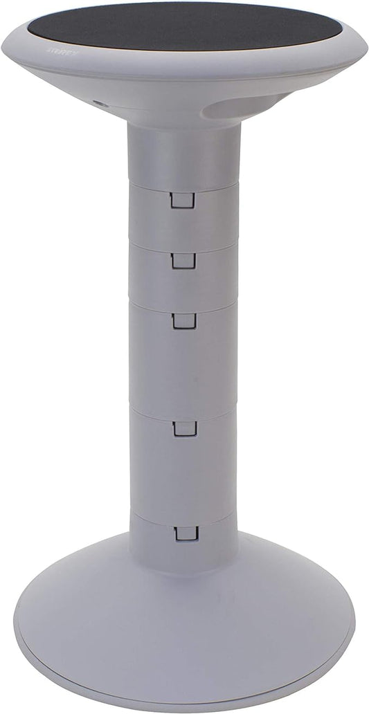 Storex Active Tilt Stool – Ergonomic Seating for Flexible Office Space and Standing Desks, Adjustable 12-24 Inch Height, Gray (00322U01C)