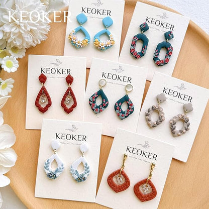 Keoker Polymer Clay Cutters, Boho Clay Cutters for Polymer Clay Jewelry, Basic Polymer Clay Cutters, Clay Earrings Cutters