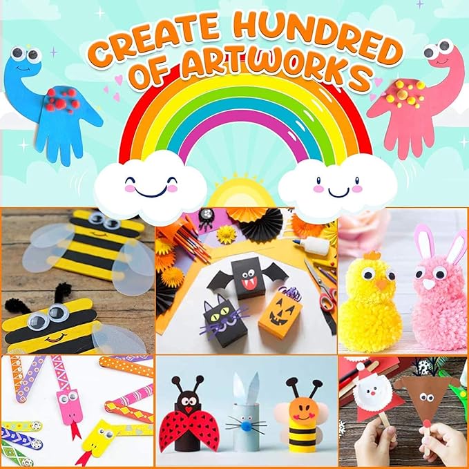 Goodyking Arts and Crafts Supplies for Kids - All in One Kids Crafts Toddler Activities Kids School Supplies Age 4 5 6 7 8 Years Old Craft Art Supply Kit Kindergarten Homeschool