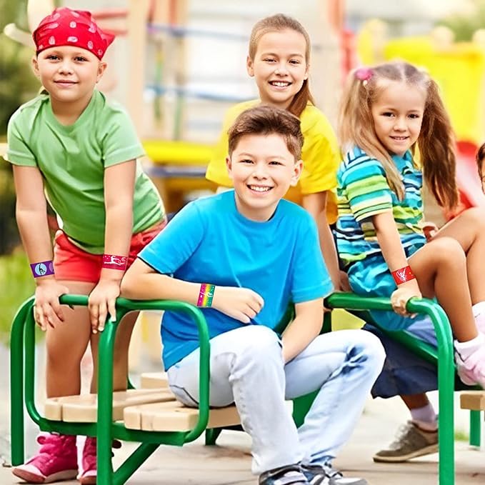 48PCS Gymnastics Slap Bracelets Party Favors, Gymnastics Wristbands Bracelets Goodie Bag Fillers for Gymnastics Birthday Decorations Supplies for Class School Prizes Gift for Kids Boys Girls Carnival