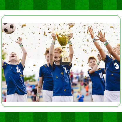 Aoriher 72 Pcs Soccer Slap Bracelets Soccer Wristbands Bracelets Bulk for Soccer Party Favors Sport Themed Bracelet