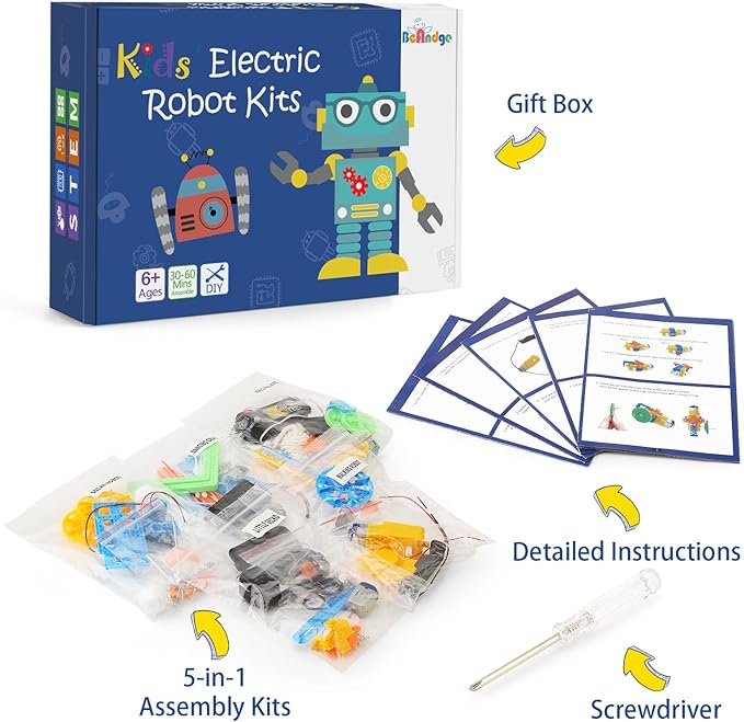 STEM Robotics Science Kits, Crafts for Boys 6-8 Girls 8-12, Robot Building Kit for Kids 8-10, Electronic Science Experiments Activities, Engineering Toys 7+ 6 7 8 9 10 11 12 + Year Old Gifts