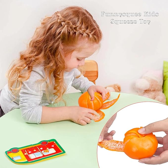 Tangerine Squishies Stress Relief Soft Scented Simulation Orange Fruit Squeeze Toys Cute Birthday Gift Novelty Toy for Kid Adult