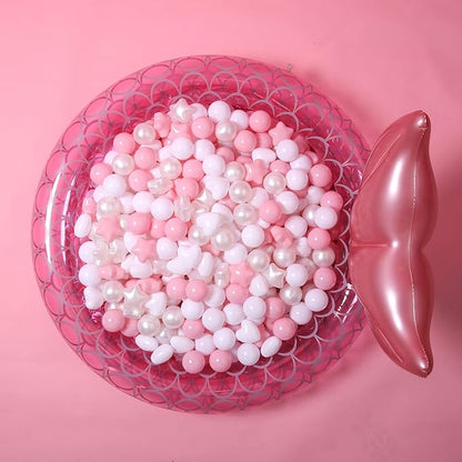 GOGOSO Ball Pit Balls,Plastics Balls for Ball Pit, Stars Hearts Shape for PastelBall for Toddlers Kids