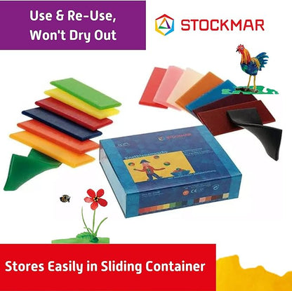 Stockmar Natural Modelling Beeswax -15 Color Beeswax Sheets Set - for Kids,Toddlers, Artists, Waldorf Organic Art Supplies, Non Toxic Beeswax, Non Drying Beeswax Modeling Wax for Homeschoolers
