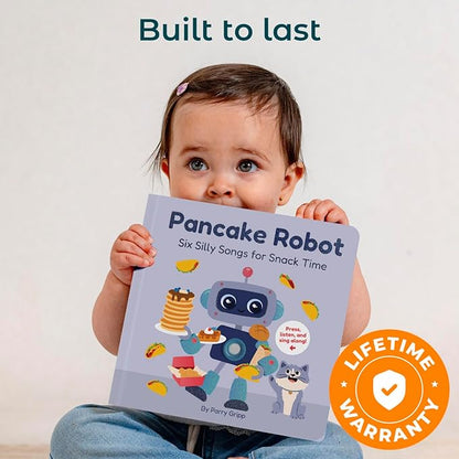 Cali's Books Pancake Robot by Parry Gripp Music Book Toddlers 1-3 Years Old - Food & Snack Songs Musical Book, Headphone Jack Sound Book, Singing Toy Children Girls Learning Song Toy Toddler Boys