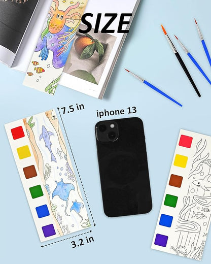 Vileafy 20 Under The Sea Party Favors for Kids Ages 4-8, Pockage Watercolor Painting Book -Paint with Water Mini Coloring Book for Art Party Favors (Sea Animals)