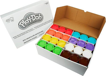 Play-Doh Bulk Pack of 48 Cans, 6 Sets of 8 Modeling Compound Colors, 3oz, Back to School Gifts & Prizes for Students & Classroom, Preschool Toys for Kids, Ages 2+ (Amazon Exclusive)