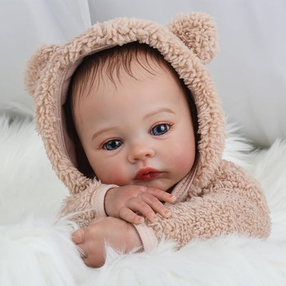 Reborn Baby Dolls - 18 Inch Realistic Baby Doll Lifelike Full Baby Boy Real Life Baby Doll with Soft Vinyl Body can Swimming with Accessories Gifts for Kids 3+