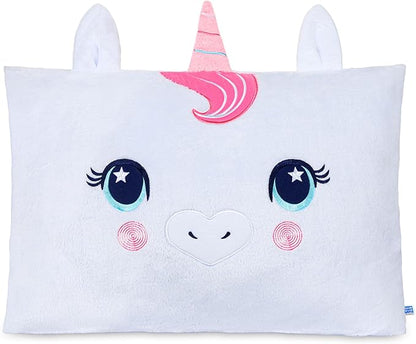 Saint Eve Kids Pillow Pals - Cute & Super Soft Animal Friends Decorative Fluffy Pillow Covers for Girls and Boys & Toddlers Beds, Playroom and Nap Time, Sensory Toys for Kids, Pinky the Unicorn
