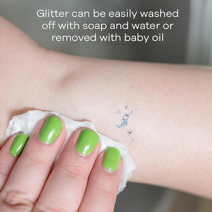 Jacquard Glitter Body Art Kit - Complete Glitter Tattoo Kit for Kids and Adults - Temporary Glitter Tattoos for Parties or Events - Glitter Tattoo Stencils 3 Jars of Glitter, Adhesive, & Instructions