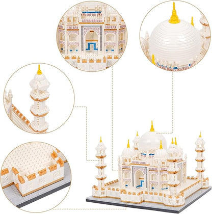 Micro Mini Blocks Architecture Taj Mahal Model Building Blocks Set Architecture Collection (4036 PCS)