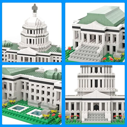 SEMKY Micro Mini Blocks United States Capitol Famous Landmark Model Set,(2888Pieces) -Building and Architecture Toys Gifts for Kid and Adult