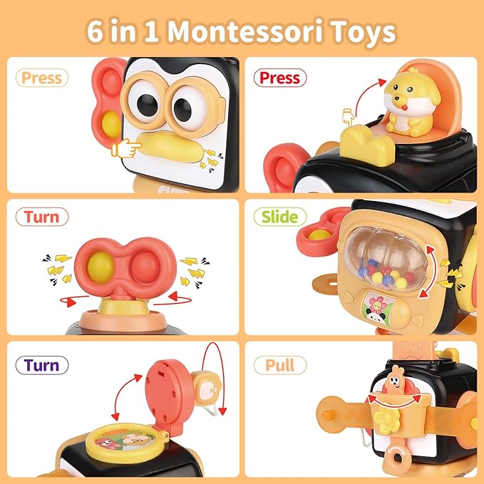 OSIMILY Montessori Toys for 1 Year Old, Busy Cube for 1 Year Old Boy Gifts,Sensory Toys for Toddlers 1-3,Fine Motor Skills Educational Toys,Birthday Gift for Baby Aged 6, 9, 10, 12, 18 Months