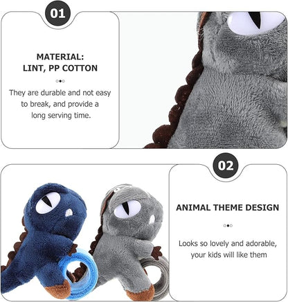 Abaodam 2pcs Animal Slap Bracelet Dinosaur Slap Bracelet Plush Stuffed Animal Hugger Snap Wrist Band for Kids Birthday Party