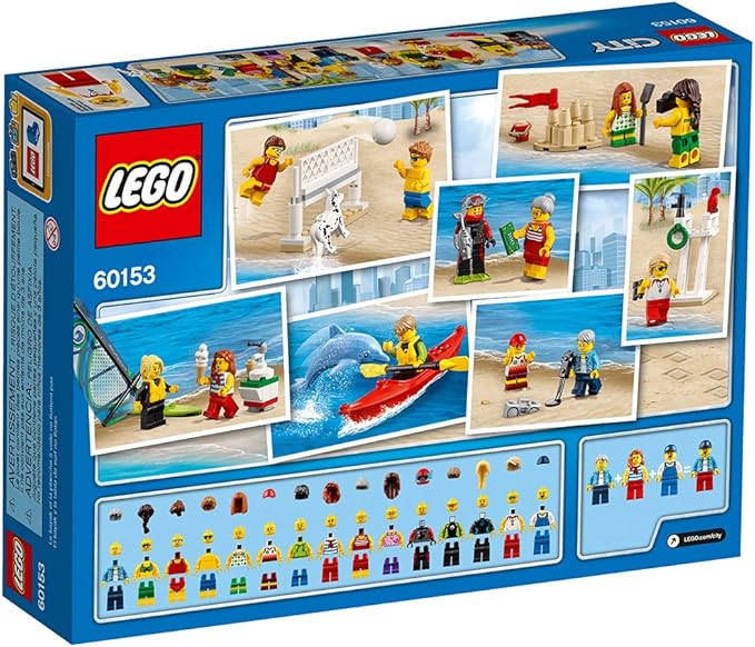 LEGO City Town People Pack – Fun at The Beach 60153 Building Kit (169 Piece)