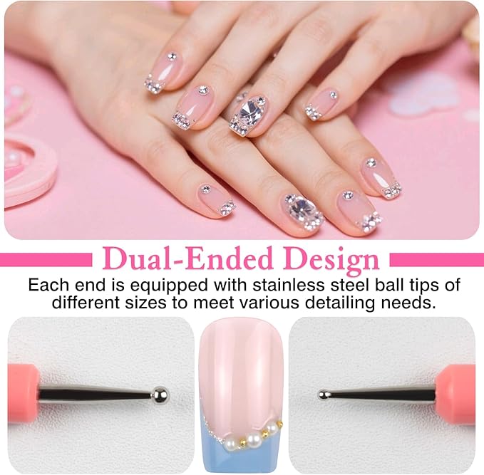 5-Piece Pattern Tracing & Embossing Stylus Set – Dual-Ended Ball Tip Tools for Transfer Paper, Drawing, Clay Sculpting & Nail Art
