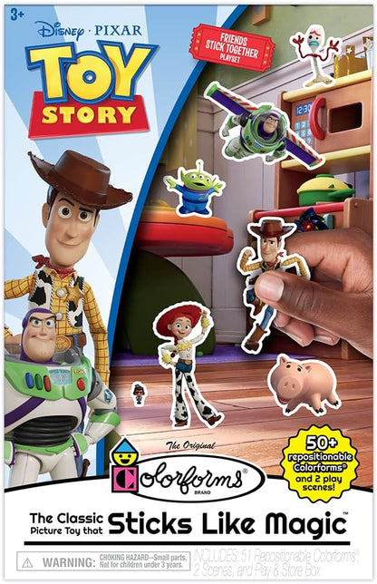 Colorforms — Disney Toy Story Box Set — Pieces Stick Like Magic — Scenes and Pieces for Storytelling Play! — Ages 3+