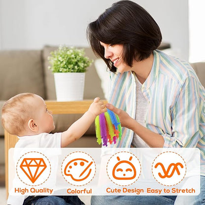 20 PCS Stretchy Fidget Toy,Colorful Stretchy Strings Fidget Toy for Children's Day Gift,Kids,Adults,Boys,Girls,Stress Relief,Calming and Relaxing Present