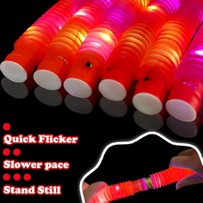 12 PCS Red Glow Sticks Valentines Day Party Favors for Kids, LED Light Up Necklaces Bracelets Accessories for Toddlers, Glow Birthday Mardi Gras Party Supplies Decorations for Boys Girls