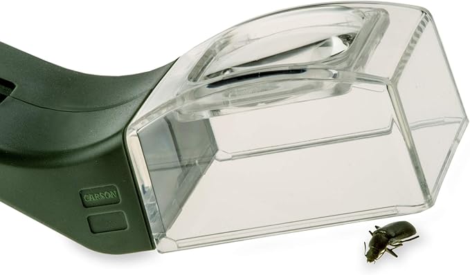 Carson BugView 5x Magnifier Quick-Release Bug Catching Tool, Stem Educational Toy for Kids and Adults (HU-10)