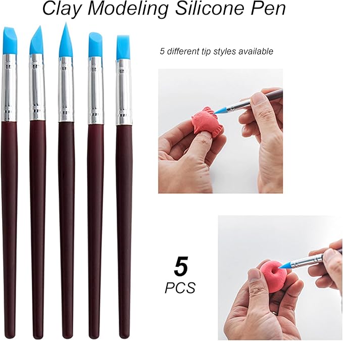27 PCS Clay Tools Kit | Practical Polymer Clay Sculpting Set for Adults | Ideal for Air Dry Clay Pottery Craft, Dotting, Carving, Drawing, Molding, Modeling, Shaping, Baking