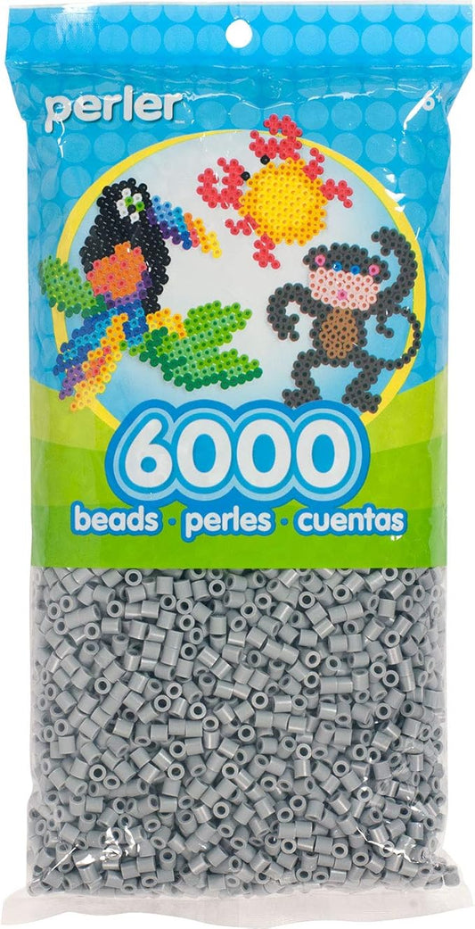 Perler Beads Fuse Beads for Crafts, 6000pcs, Gray