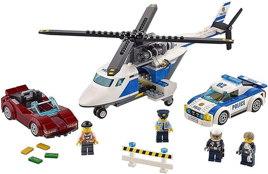 LEGO City Police High-Speed Chase 60138 Building Toy with Cop Car, Police Helicopter, and Getaway Sports Car (294 Pieces)