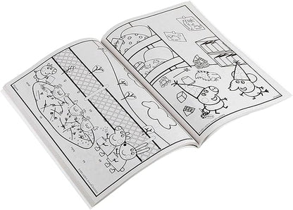 CRAYOLA Coloring Book, 48 Pages, Peppa Pig Art Scenes, White Paper, for Coloring