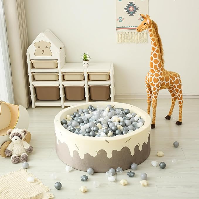 GOGOSO Ball Pit Balls,Plastics Balls for Ball Pit, Stars Hearts Shape for PastelBall for Toddlers Kids