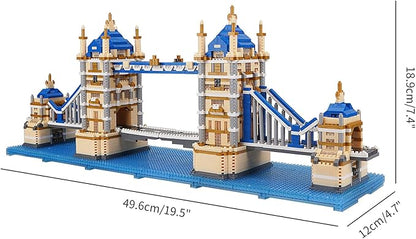 Building Blocks Set, London Tower Bridge Model Micro Mini Blocks, 3800 PCS Architecture Model Kits