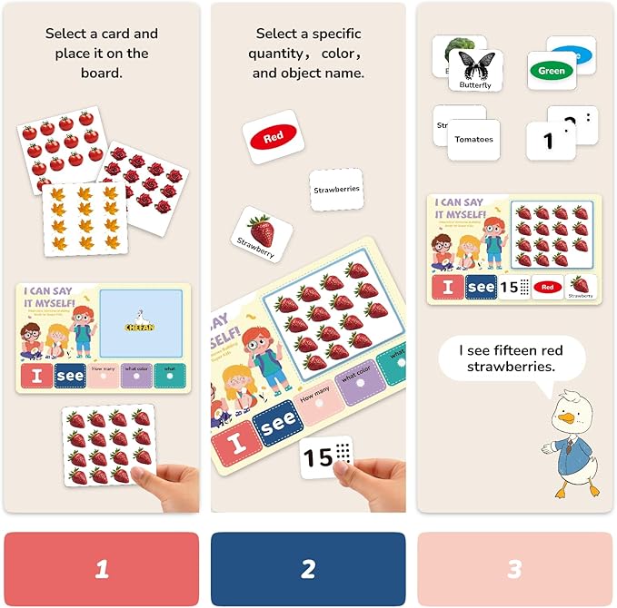 CHEFAN Felt Sentence Building Set for Kids, Sight Word Games, Speech Therapy Toys Special Education Classroom Must Have, Learn Colors, Counting and Words for Kindergarten and Homeschool -115 PCS