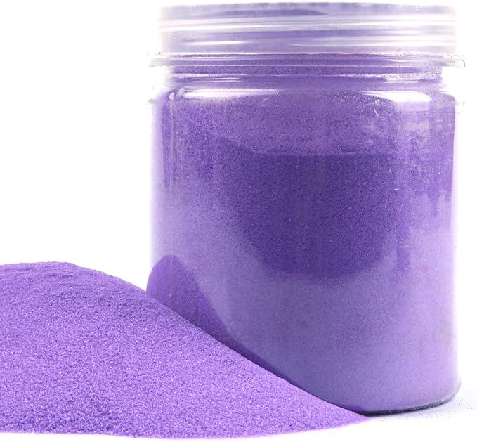 Shiny Stone Colorful Sand,Rainbow Sand,Art Sand,Colored Sand,Craft Sand,Decorative Wedding Vibrant Sand, 40 Colors 250g/0.55lb/8.81oz for Kids Creativity Wedding Succulent Terrarium Vase (Purple)