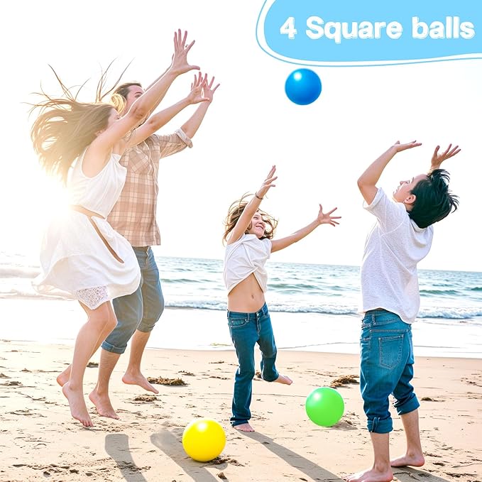 AMOR PRESENT 6PCS Playground Ball, 8.5 Inches Inflatable Rubber Kickball Dodgeballs for Kids and Toddlers, Inflatable Balls for Indoor and Outdoor Games, Goodie Bags Stuffers, Dog Toys